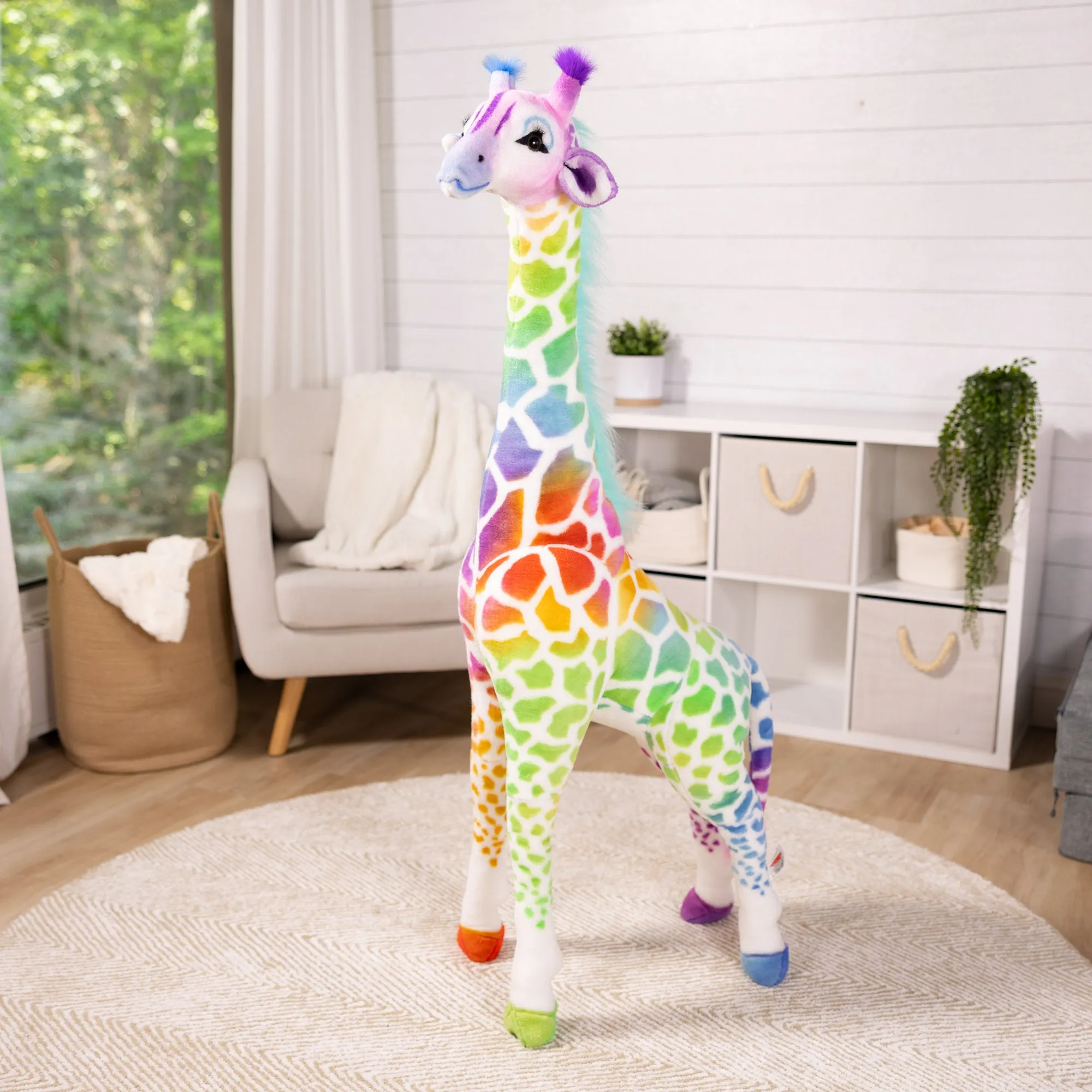 Rainbow Giraffe Lifelike Plush