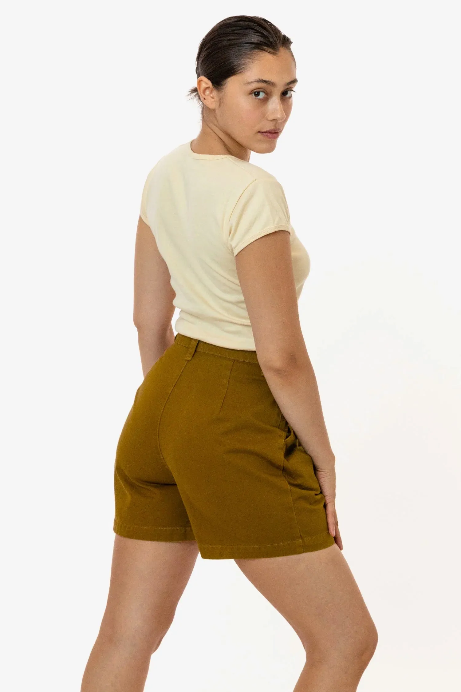 RCT372 - Cotton Twill Pleated Short