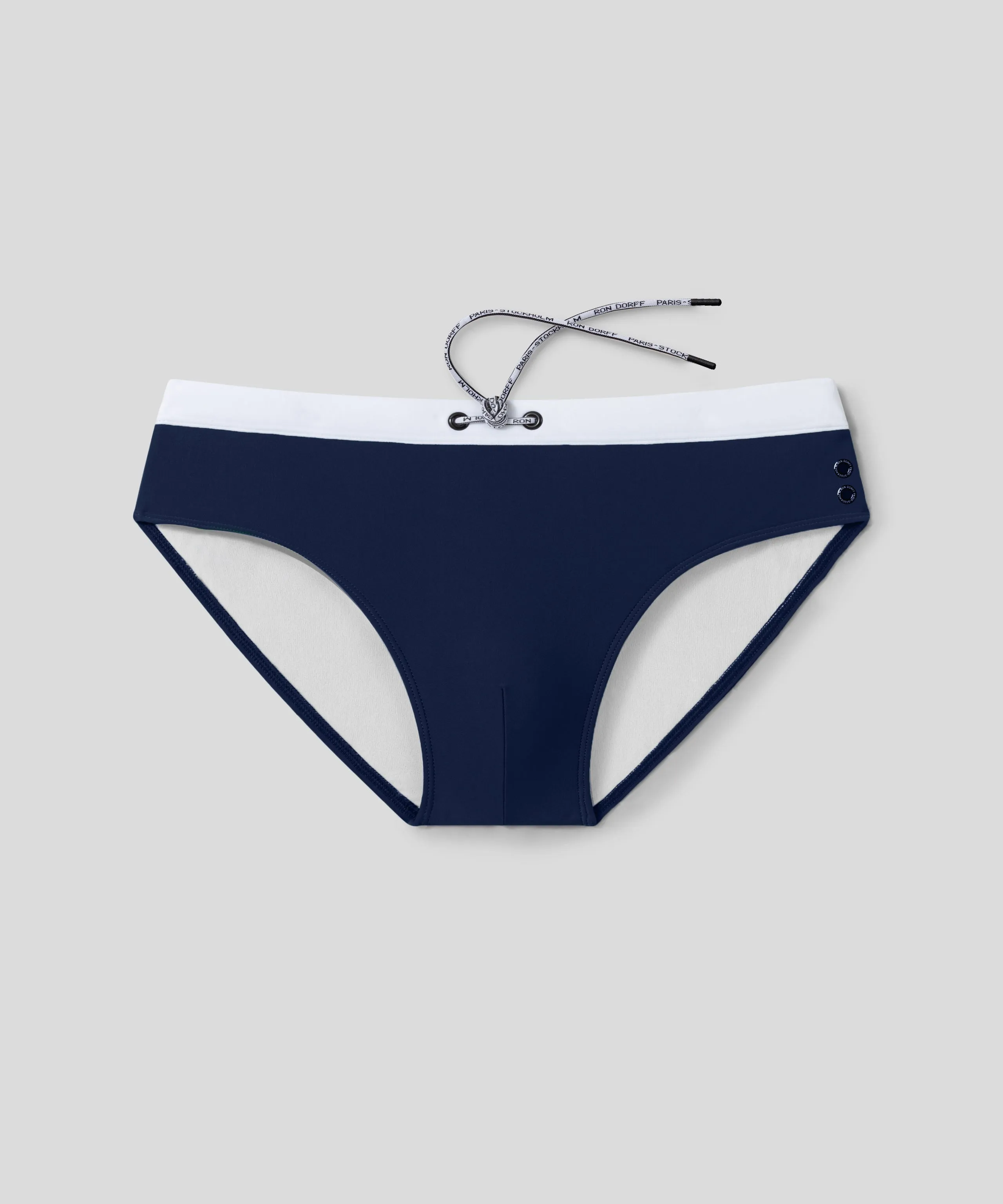 RD Swim Briefs w. White Waistband: Navy