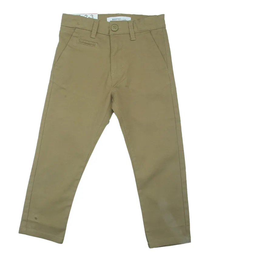 REDTAG Boy's Beige Casual Trousers