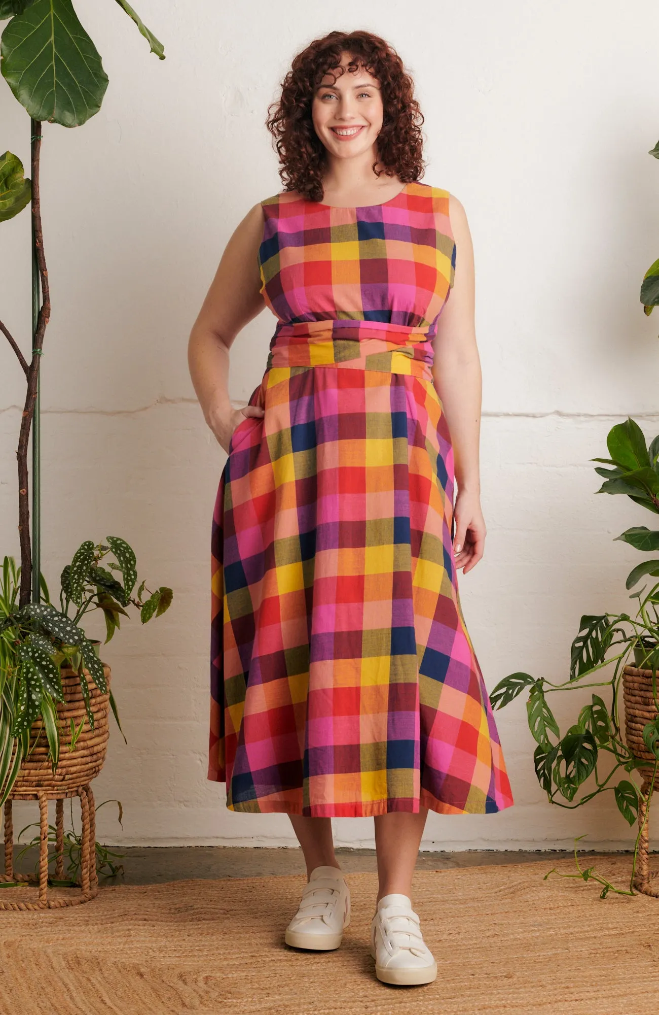 Roberta Jaipur Plaid Dress