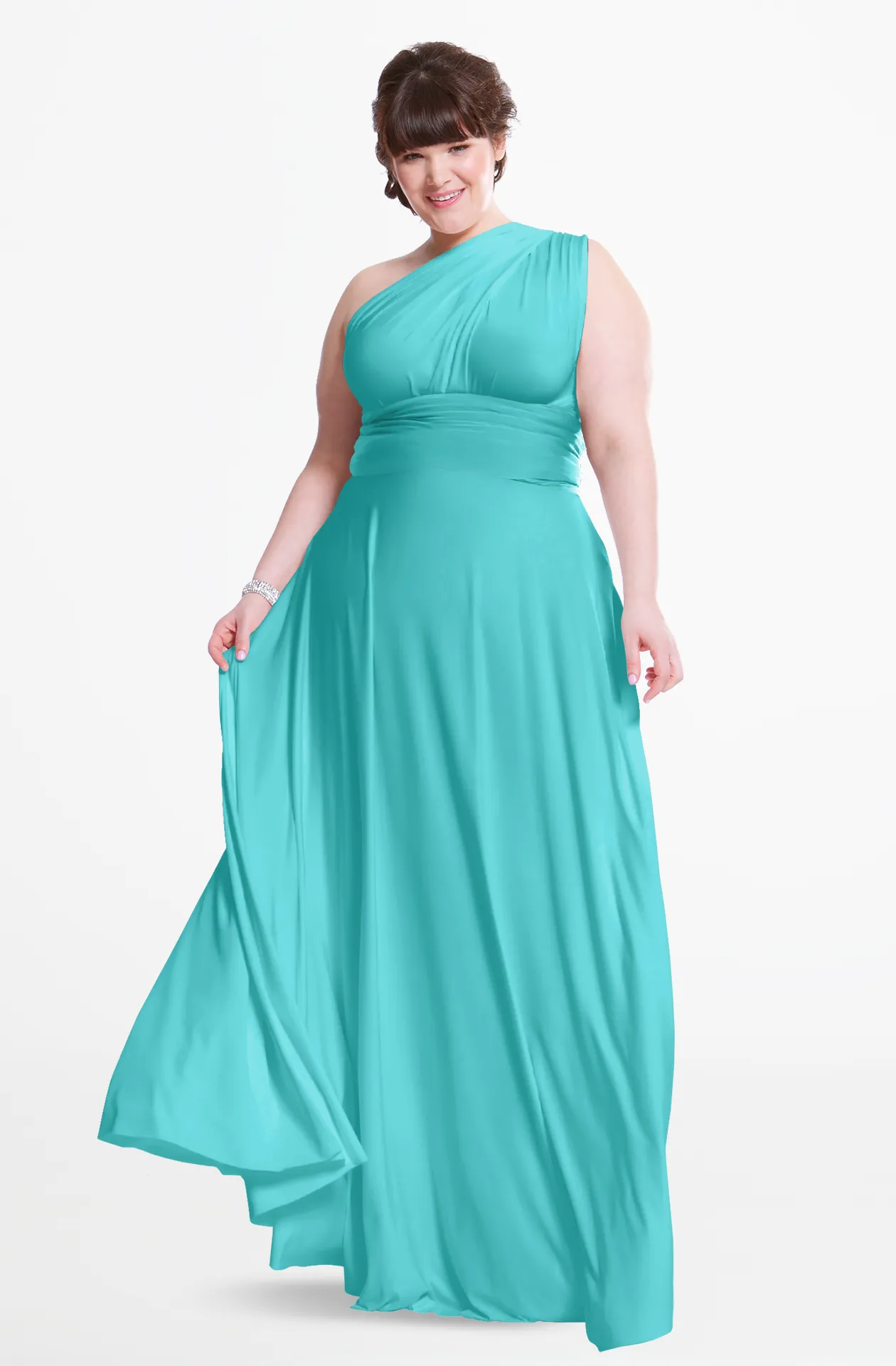 Sakura Maxi Robins Egg Blue / Plus Size - Convertible Formal Floor Length Dresses