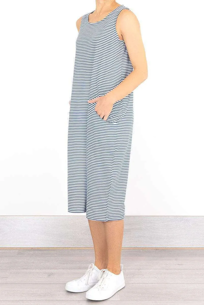 Seasalt Striped Halldrine Sleeveless Midi Dress