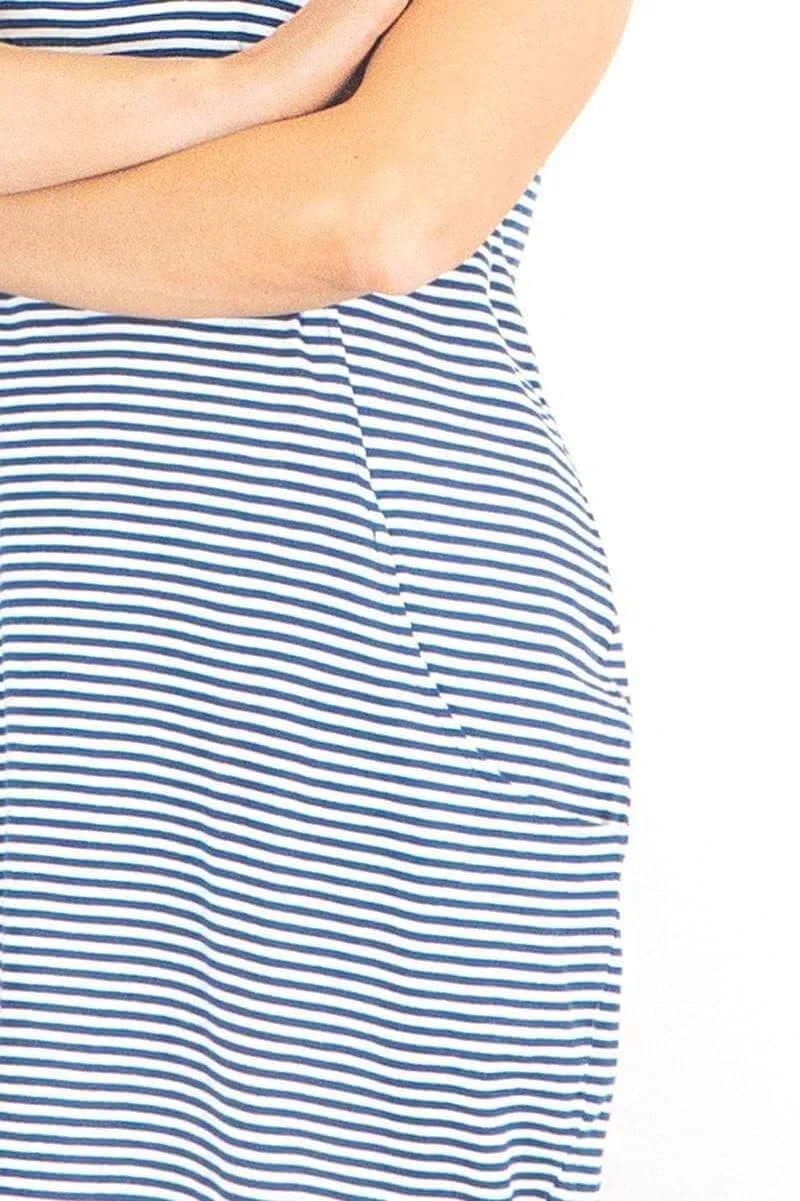 Seasalt Striped Halldrine Sleeveless Midi Dress