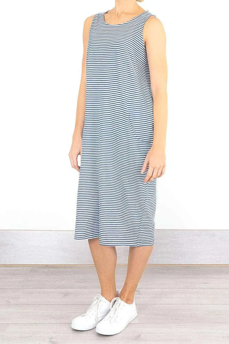 Seasalt Striped Halldrine Sleeveless Midi Dress