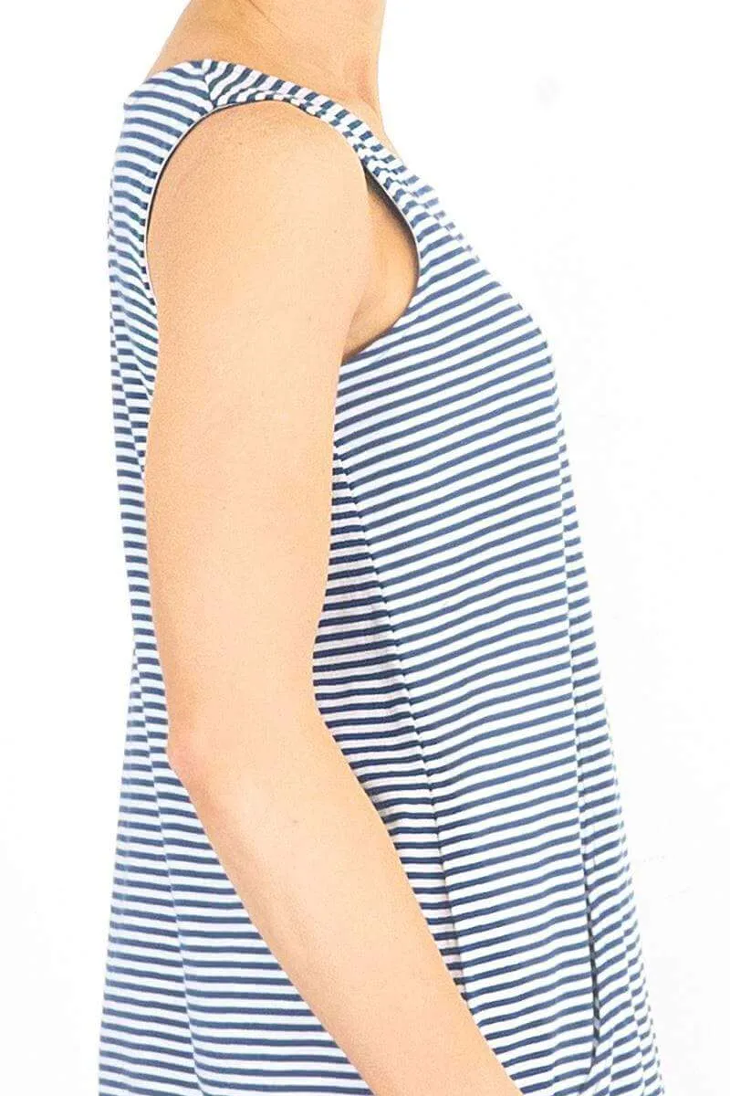 Seasalt Striped Halldrine Sleeveless Midi Dress