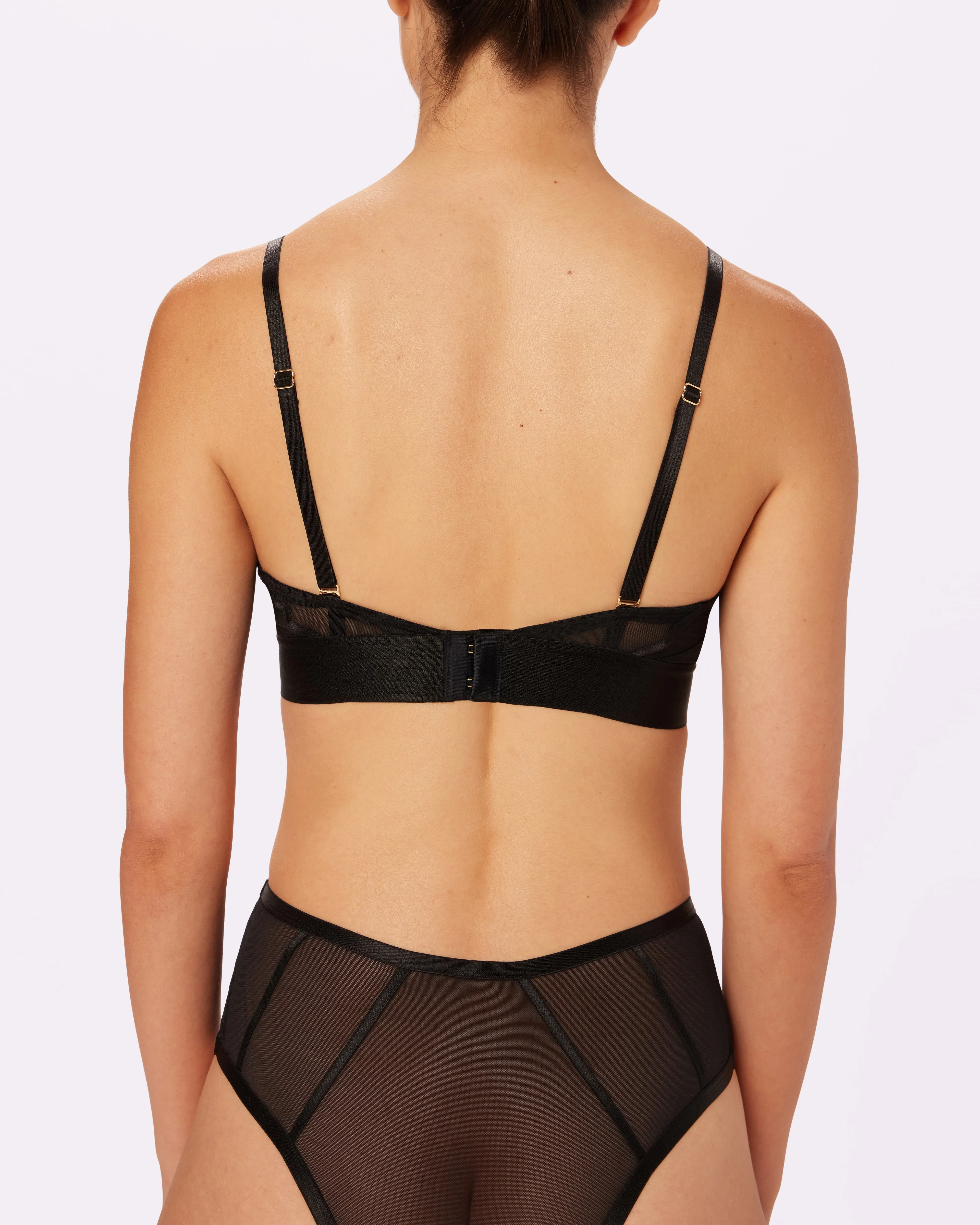 Sheer Sculpt Pop Cutout Triangle Bralette | Silky Mesh | Archive  (Eightball)