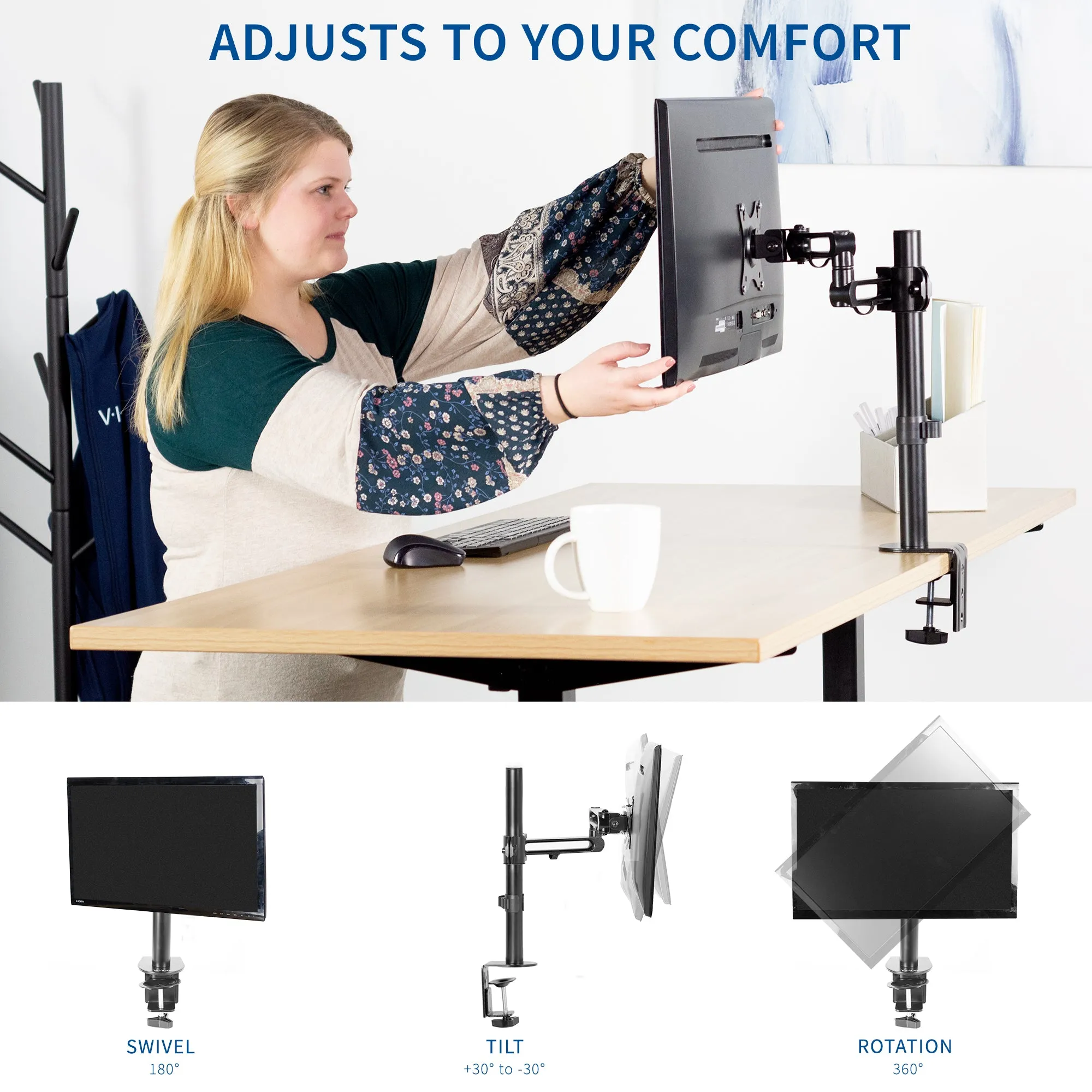 Single Monitor Desk Mount