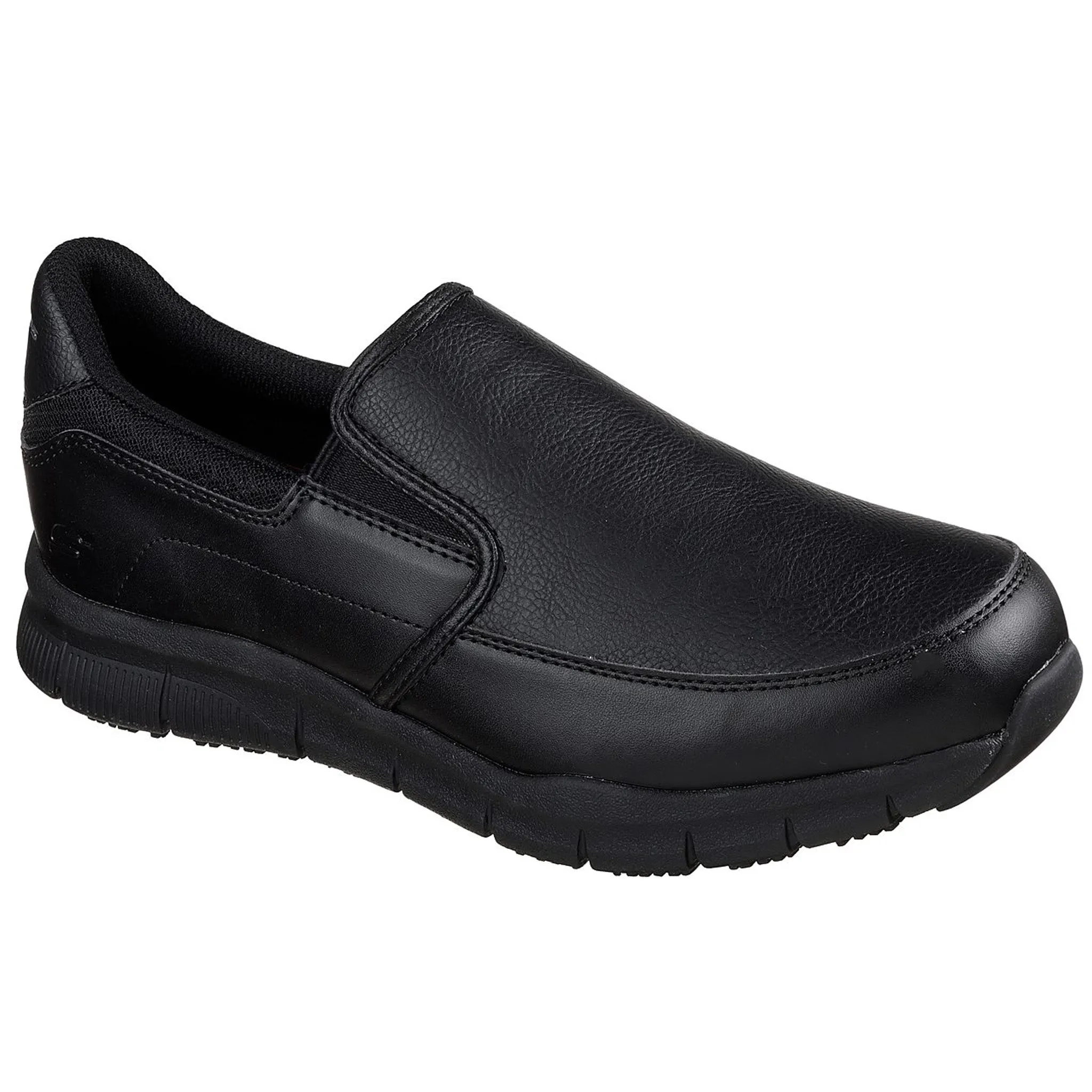 Skechers Men's 77157 Nampa Groton Slip Resistant Black Work Shoes