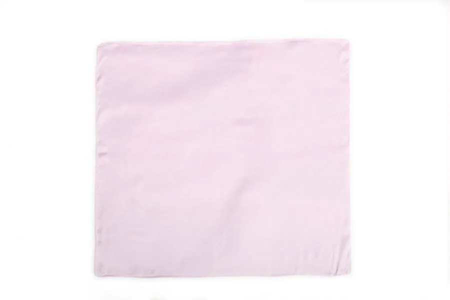 Small Square Silk Satin Scarf Plain Light Pink Color XFJ302