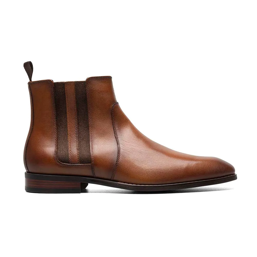 Stacy Adams Cognac KALEN Plain Toe Chelsea Boot