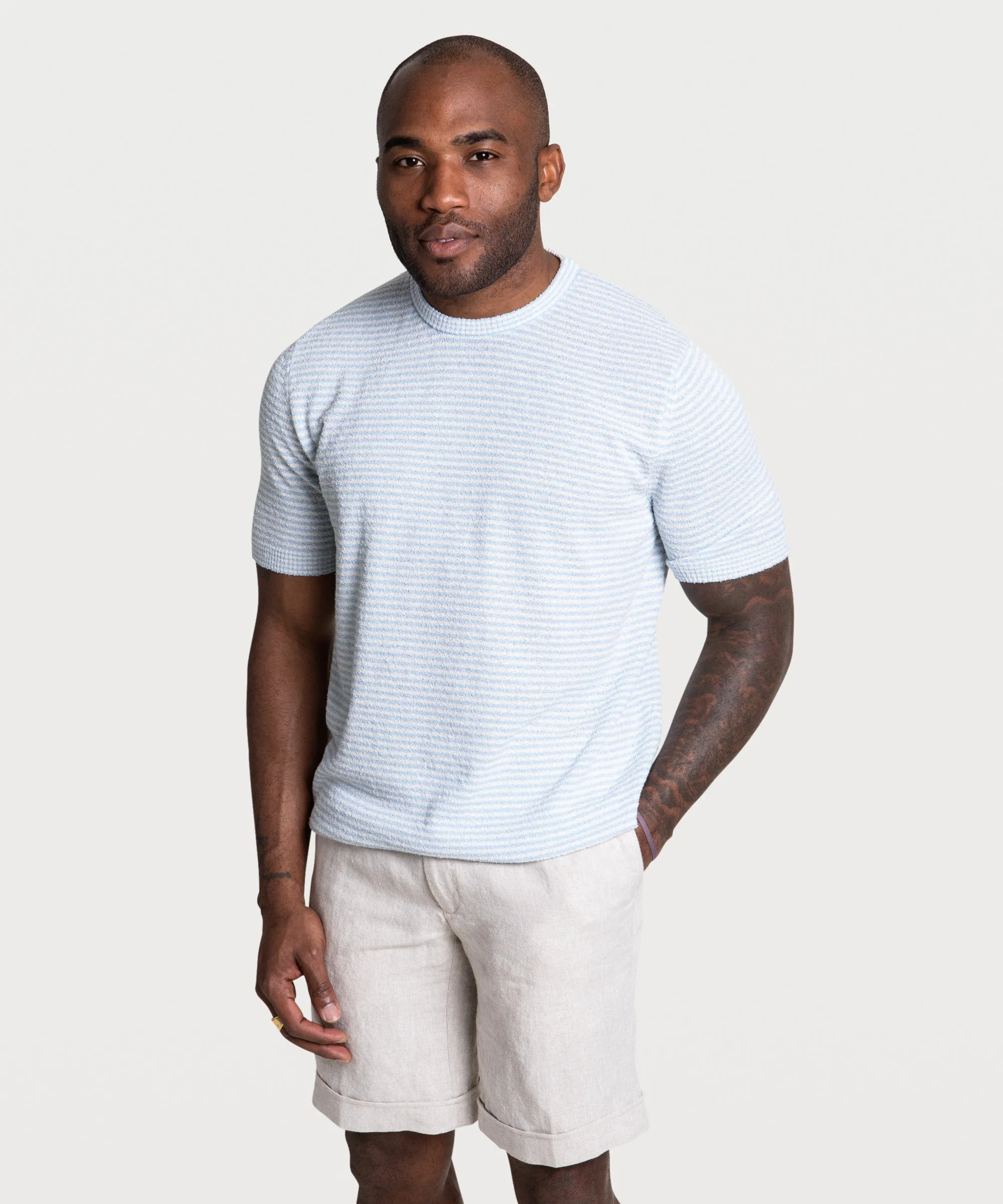 Striped Bouclé T-shirt