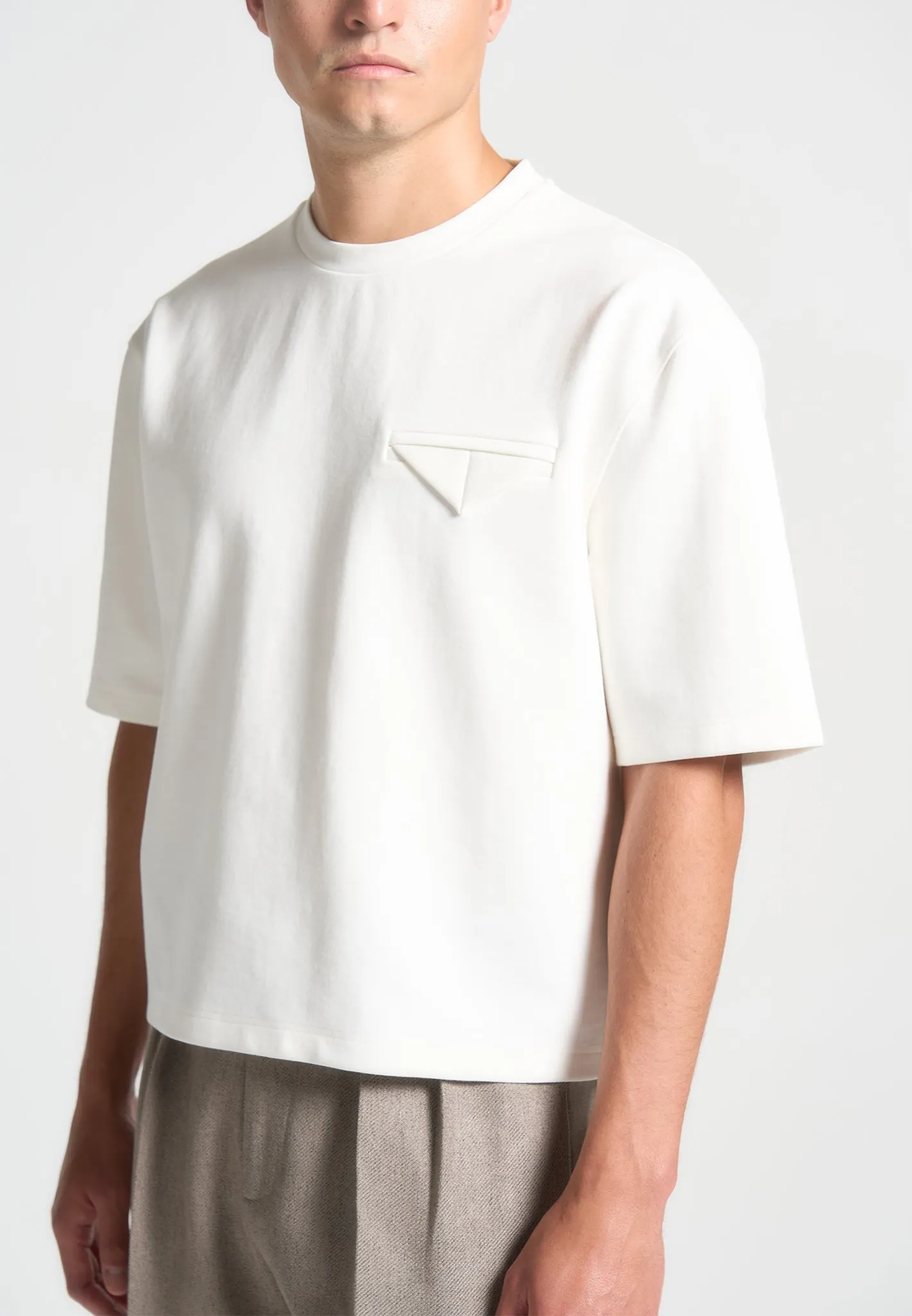 Éternel Boxy Cropped T-Shirt - White