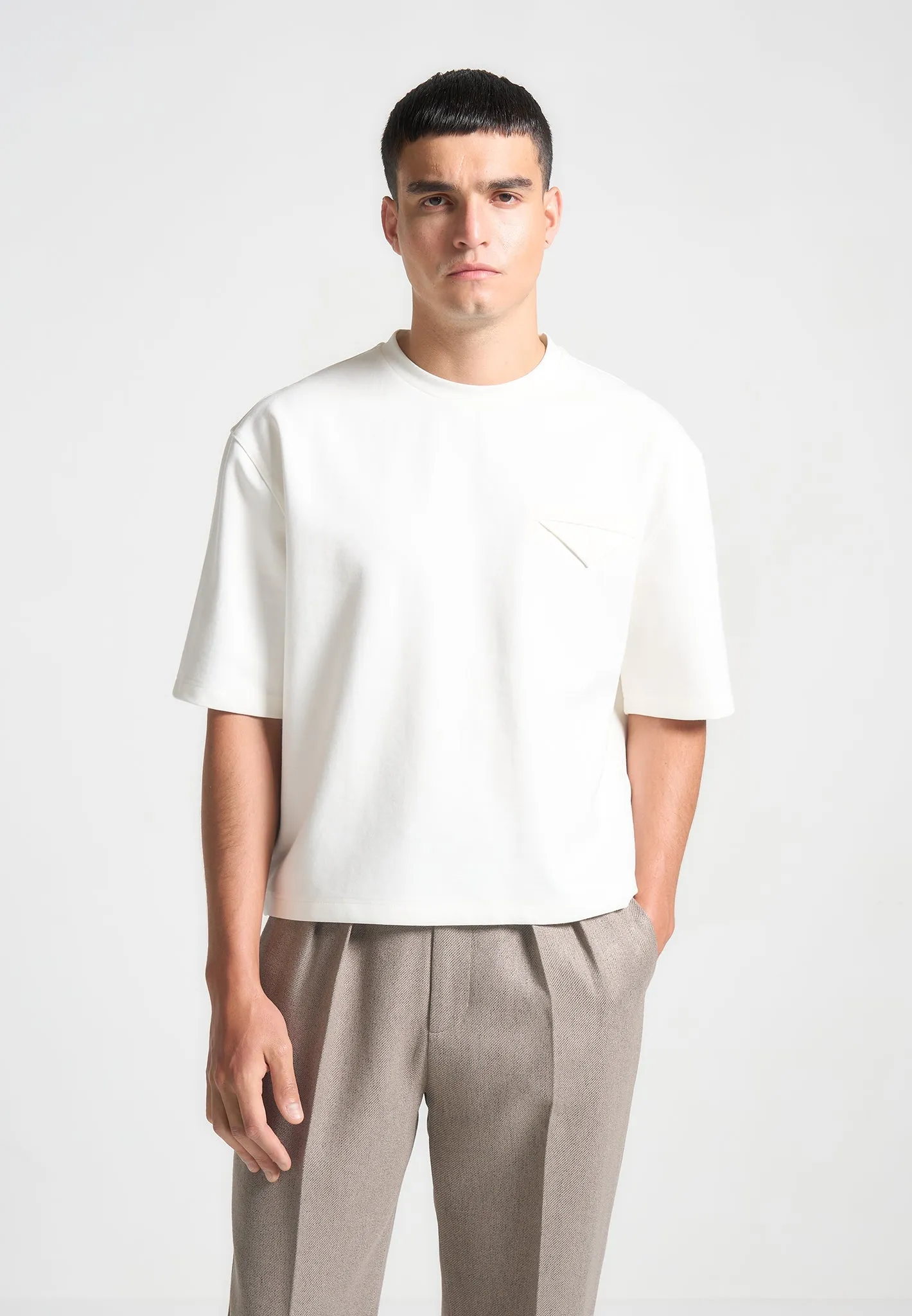 Éternel Boxy Cropped T-Shirt - White