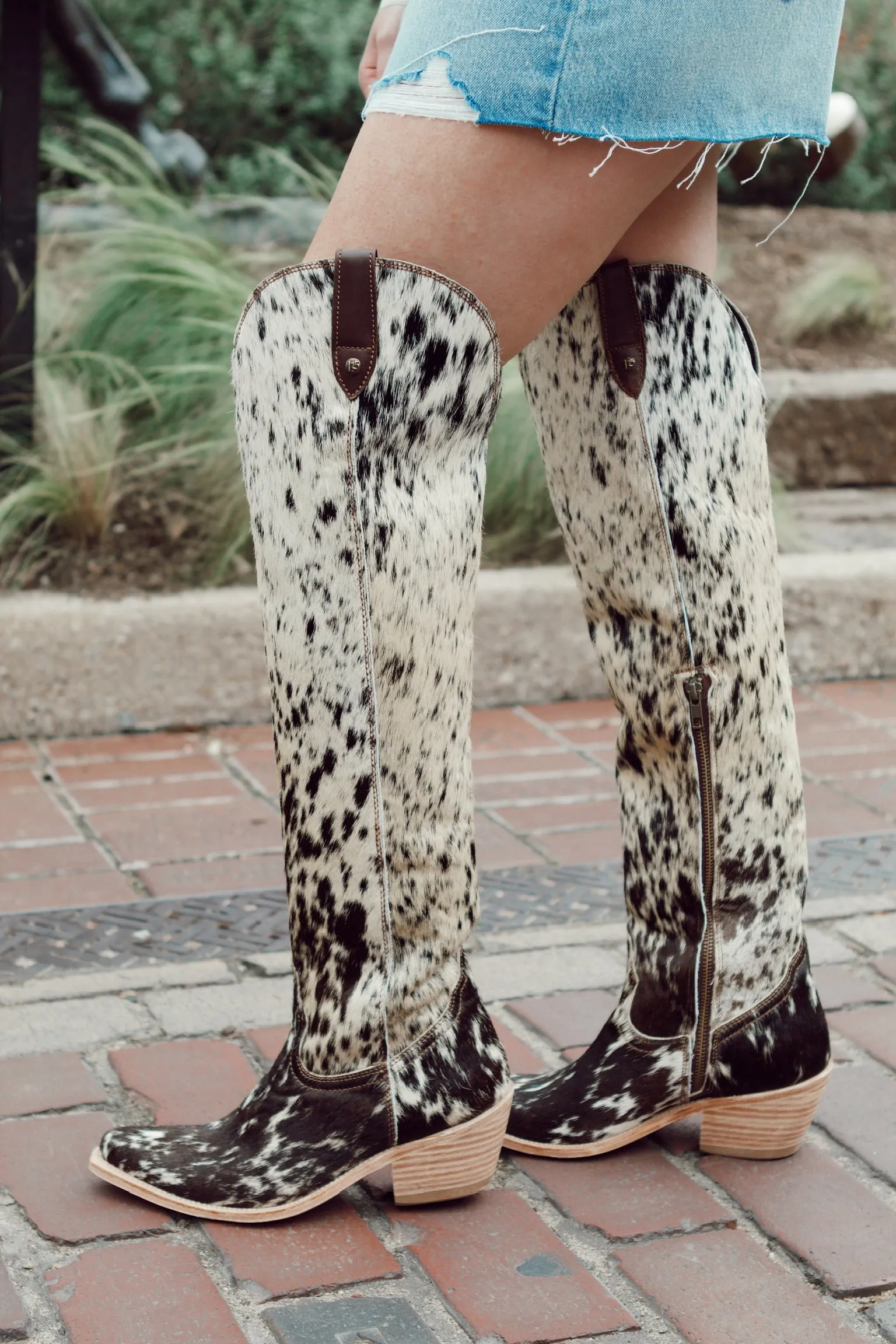 The Liberty Black Fiorella Pelo Granizo Blanco/Cafe Boots