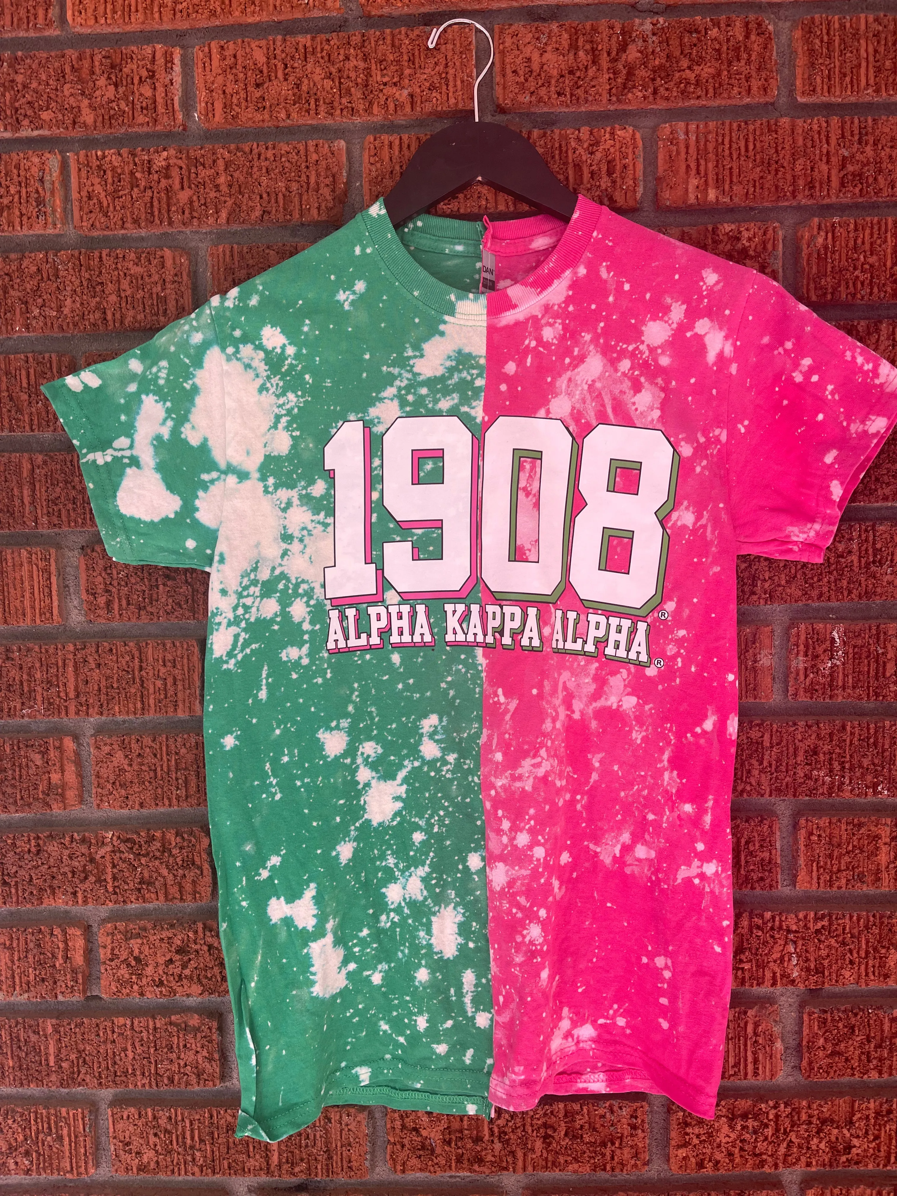 The Original "Pretty Girl Rock" Hand Tie Dyed Half-n-Half T-Shirt