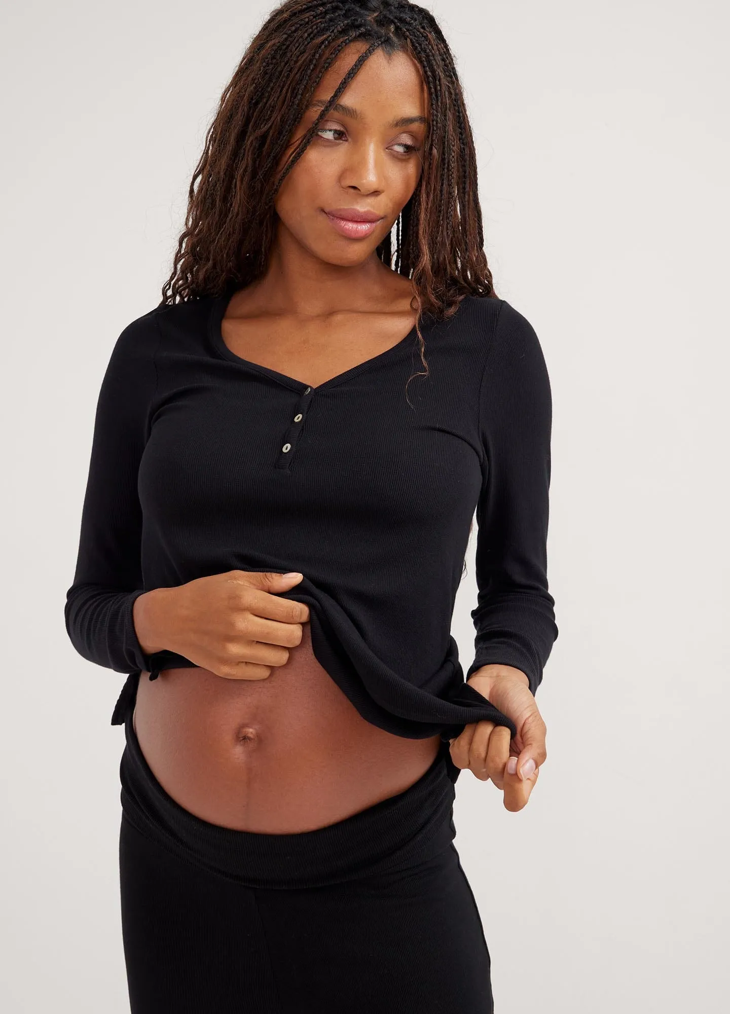 The Softest Rib Nursing Henley