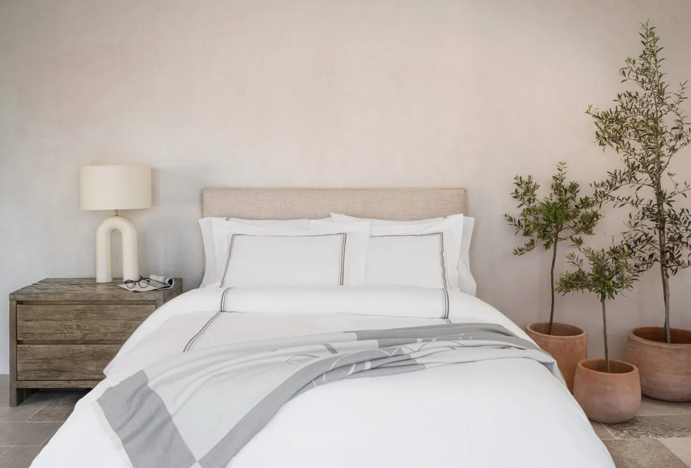 'Tre Righe Ombre' Bed Linen by Pratesi