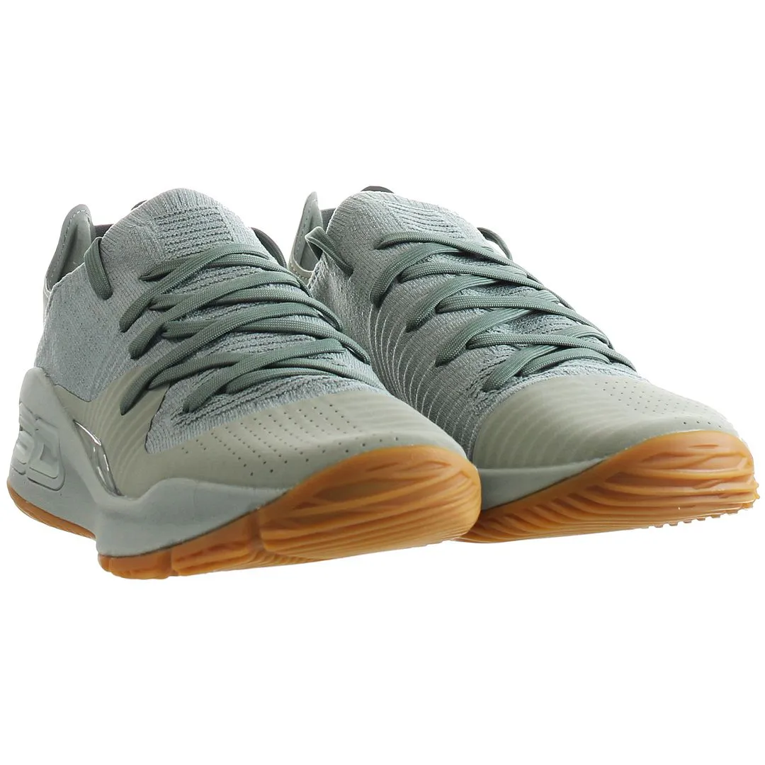 Under Armour Curry 4 Low Basketball Mens Green Trainers