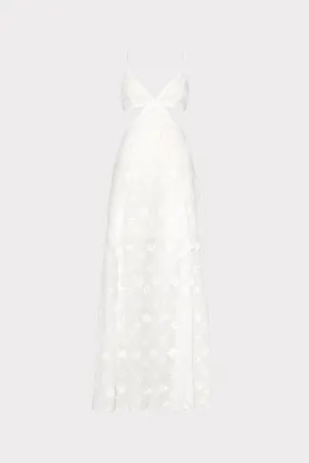 Vivianne 3D Floral Cotton Eyelet Dress