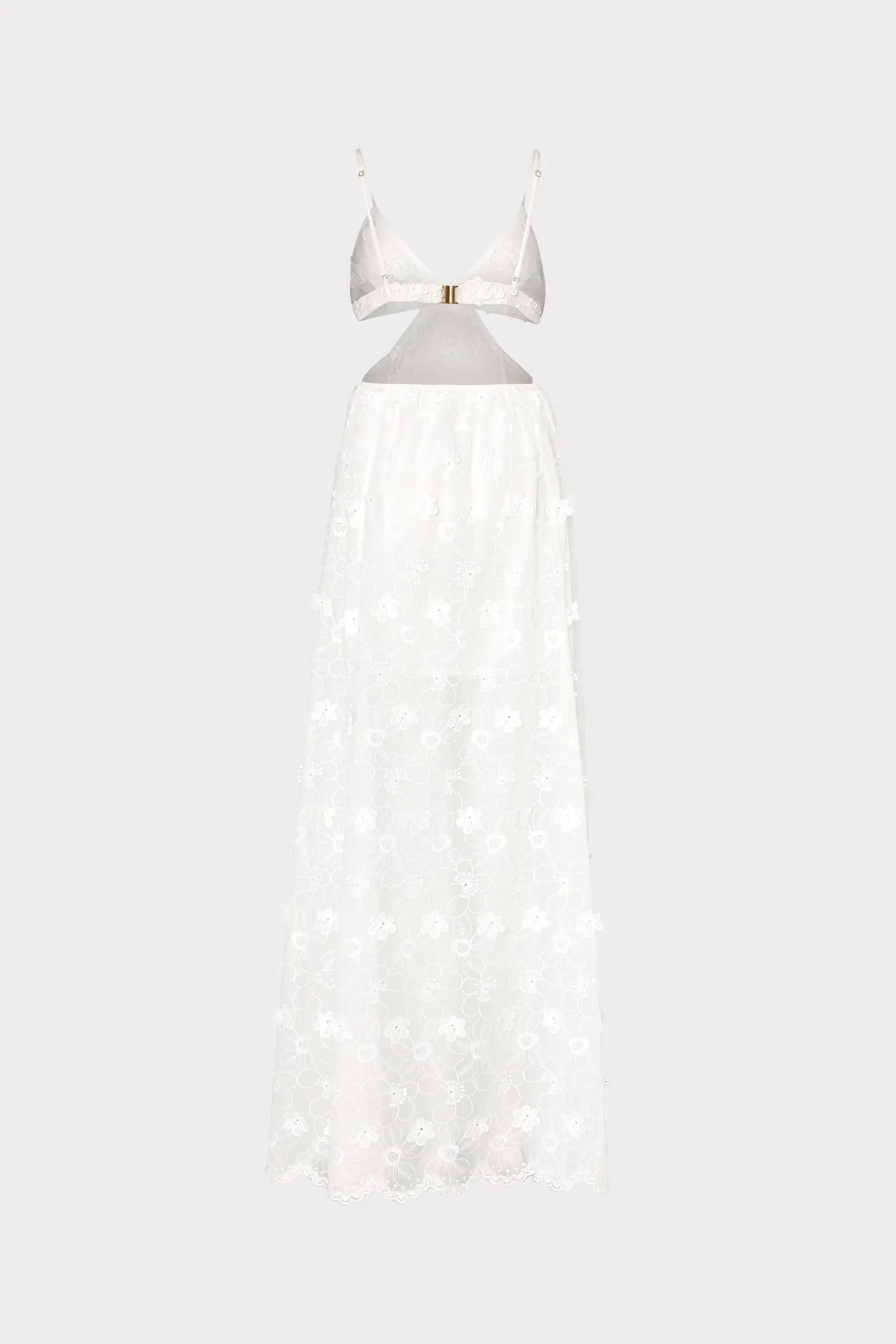 Vivianne 3D Floral Cotton Eyelet Dress