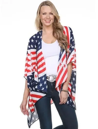 Women's Patriotic Vest, Cowboy Hat, and Sunglasses Bundle