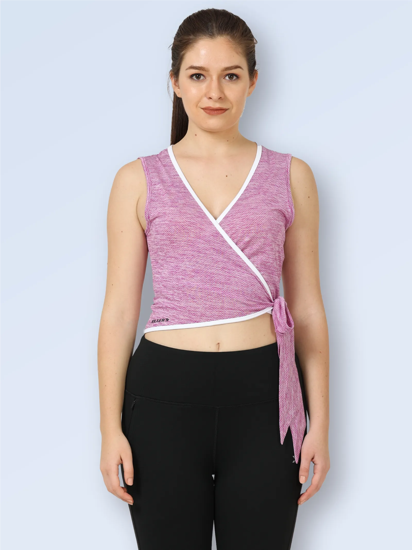 Women's Ultra Breathable Side knot Wrap around Crop top