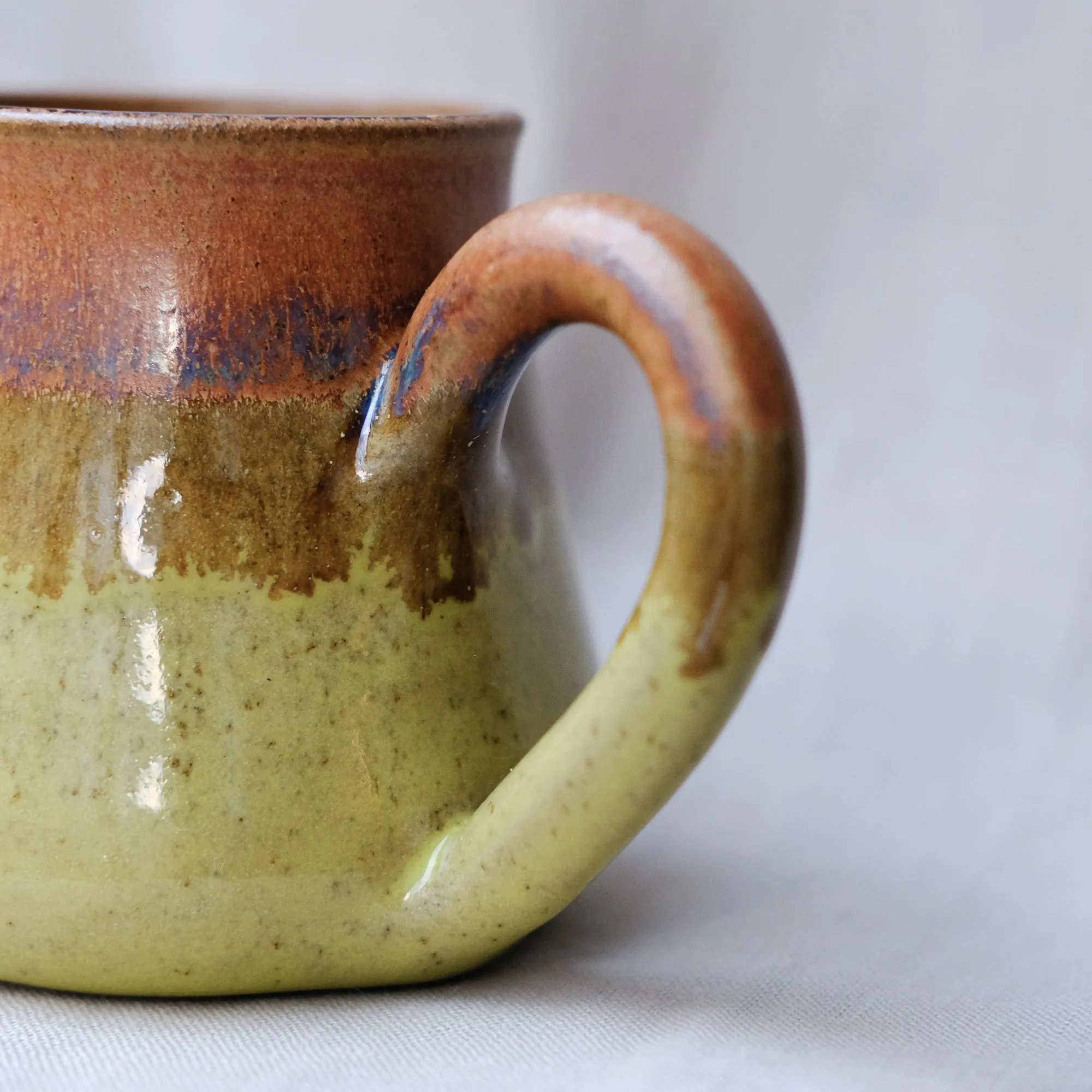 Yellow and Brown Ceramic Mug