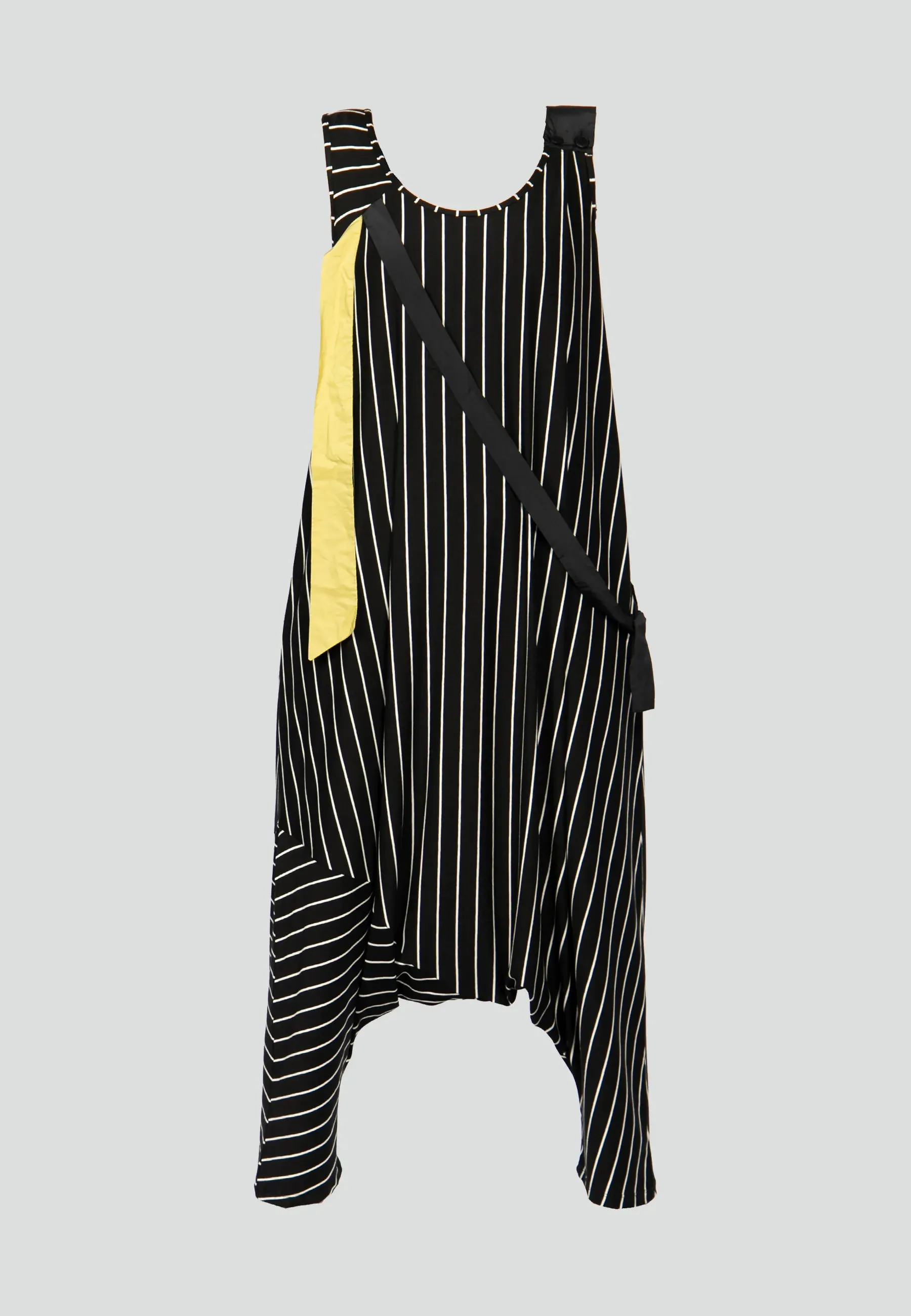 ZARA Striped, viscose jersey jumpsuit