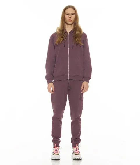 ZIP HOODY IN GRAPE COMPOTE