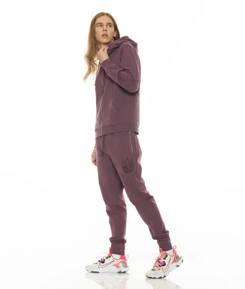 ZIP HOODY IN GRAPE COMPOTE